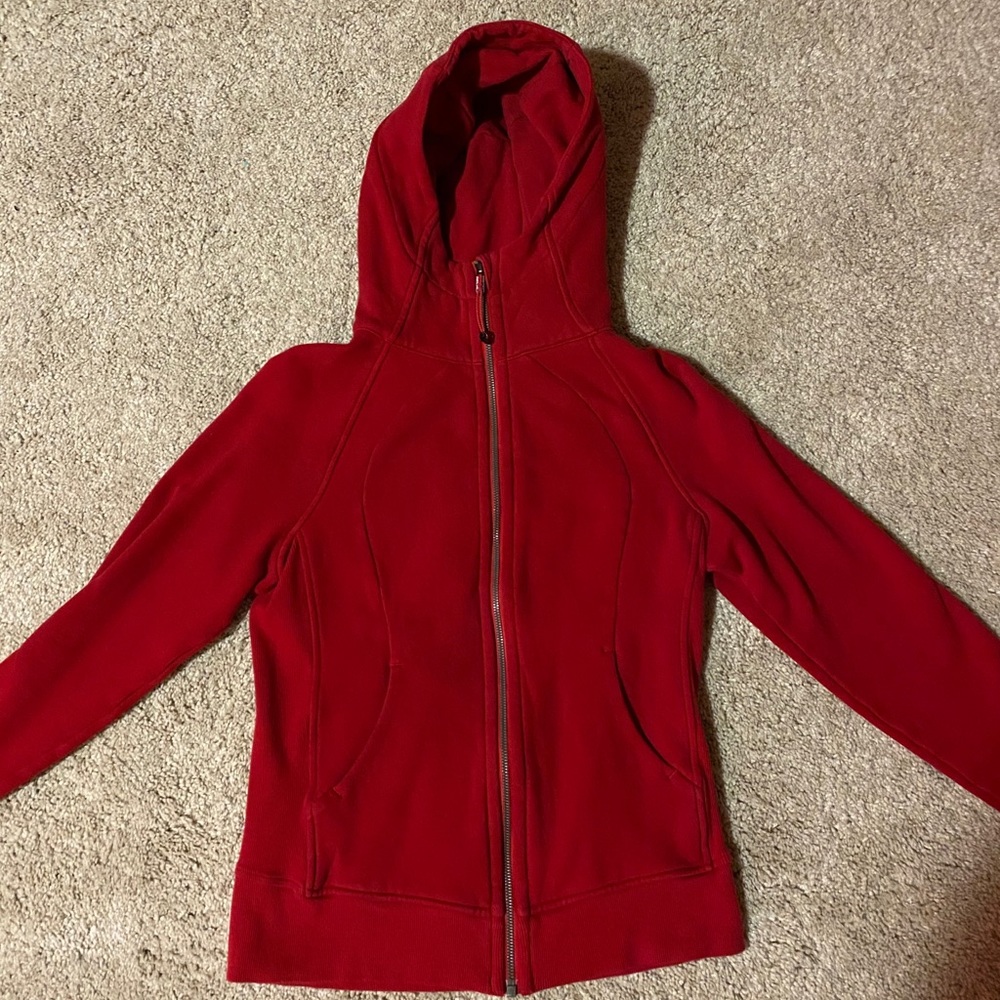 Red Lululemon Scuba Jacket